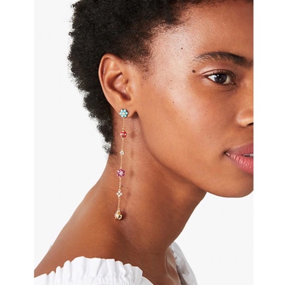 KATE SPADE • Nature Walk Ladybug Linear Earrings - Picture 2 of 3